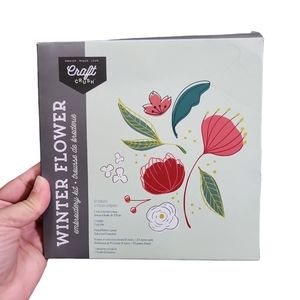 Craft Crush Winter Flower Embroidery Kit